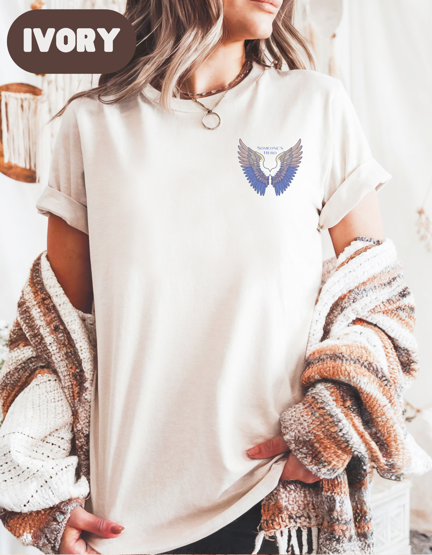 Someone’s Hero Organ Donation T-Shirt, Angel Wings Design