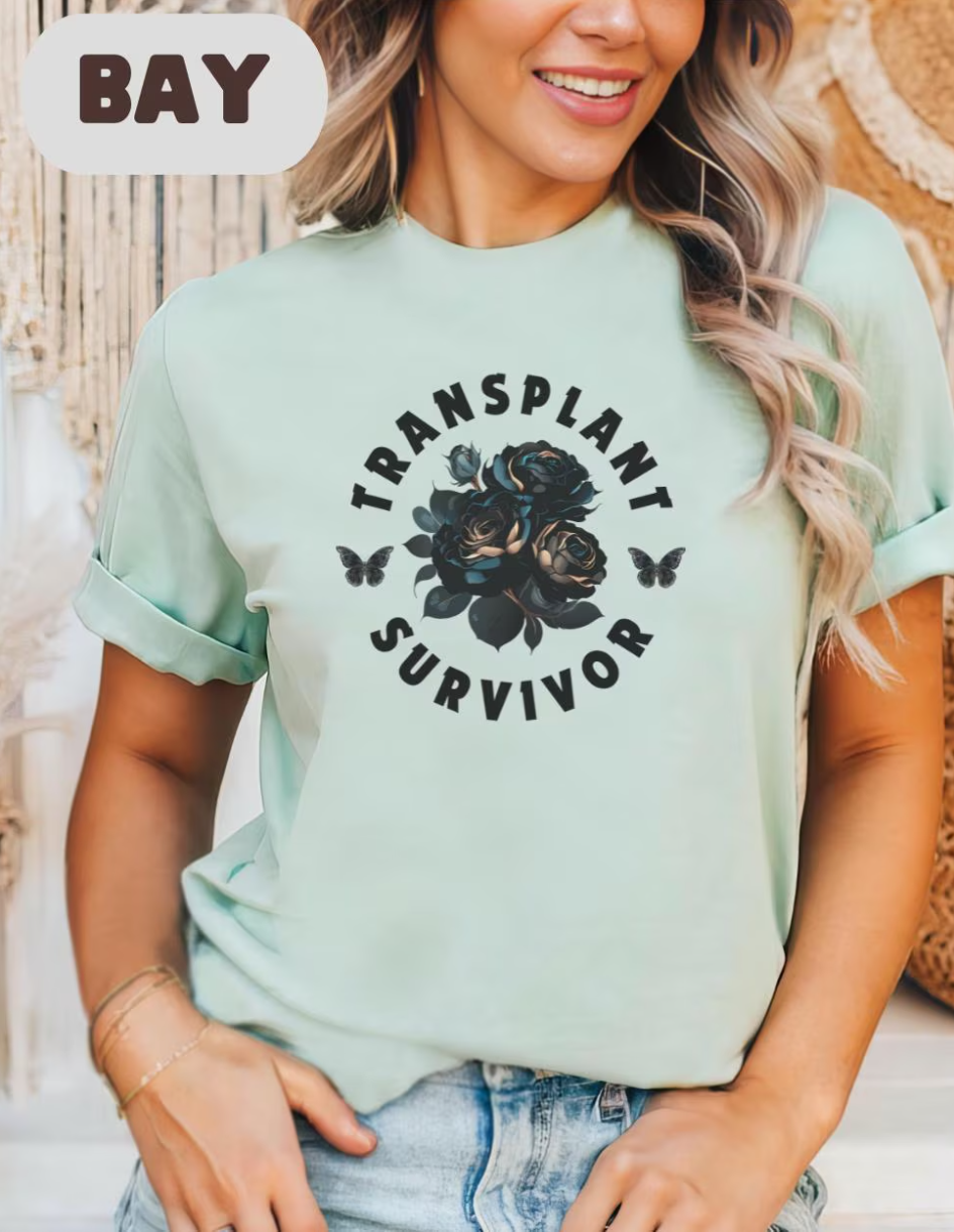 Black Rose Butterfly Transplant Survivor Gift, Organ Donation Shirt, Organ Transplant Shirt, Donate Life Tee, Transplant Awareness Shirt, Kidney Liver Lung Heart