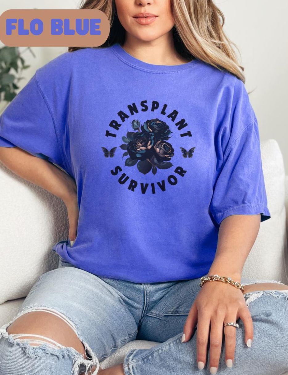 Black Rose Butterfly Transplant Survivor Gift, Organ Donation Shirt, Organ Transplant Shirt, Donate Life Tee, Transplant Awareness Shirt, Kidney Liver Lung Heart