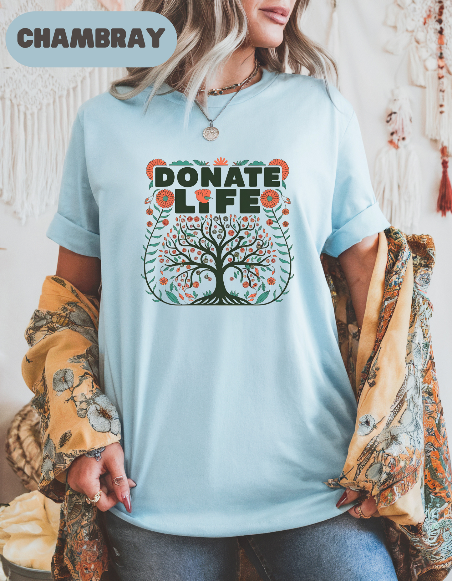 Donate Life Shirt, Organ Donation Awareness Tee, Transplant Survivor Gift, Living Donor Shirt, Kidney Liver Lung Heart Transplant T-Shirt