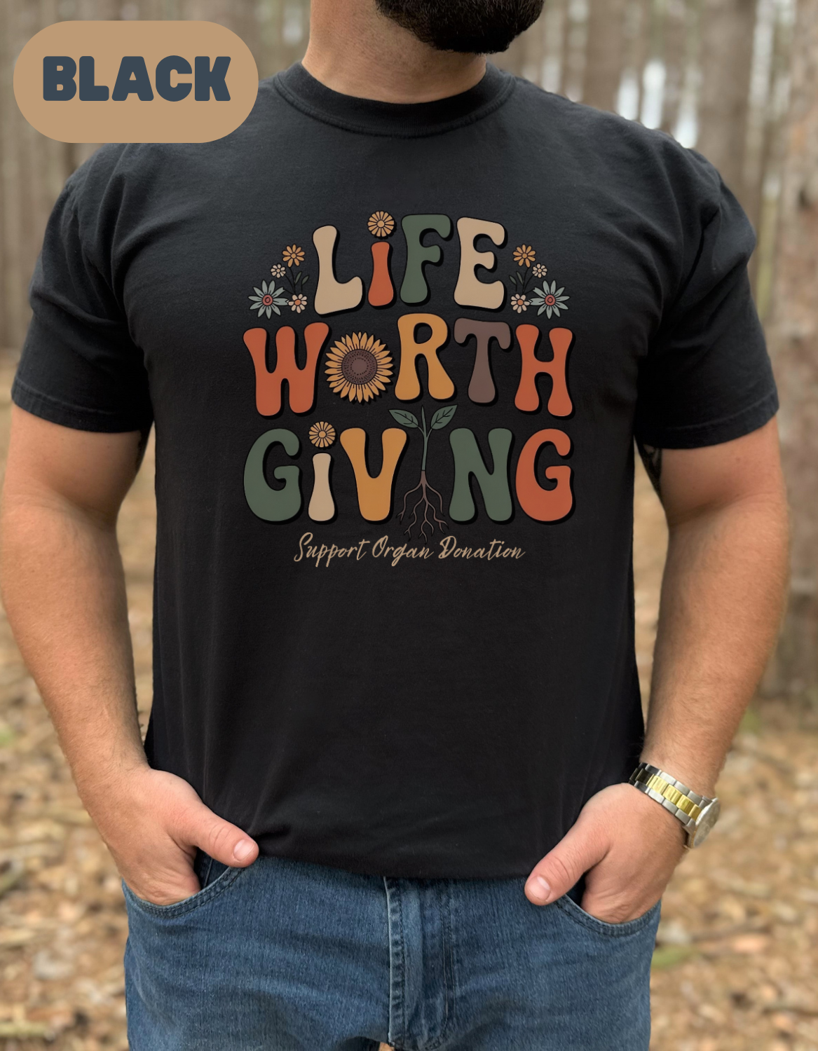 Life Worth Giving Organ Donation Shirt, Donate Life Tee, Comfort Colors Boho Transplant Shirt, Support Organ Donation Gift, Green Ribbon
