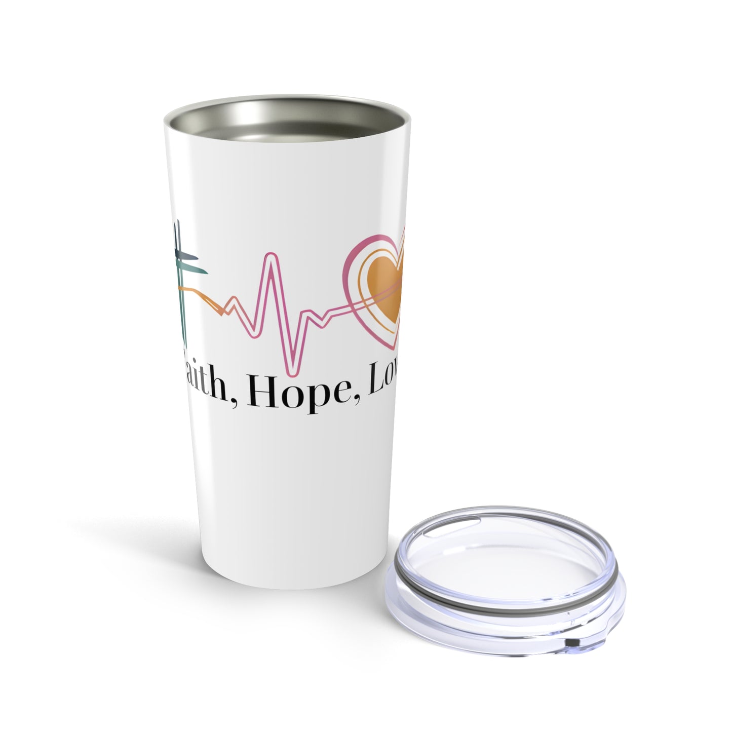Faith Hope Love, Inspirational 20oz Stainless Steel Tumbler