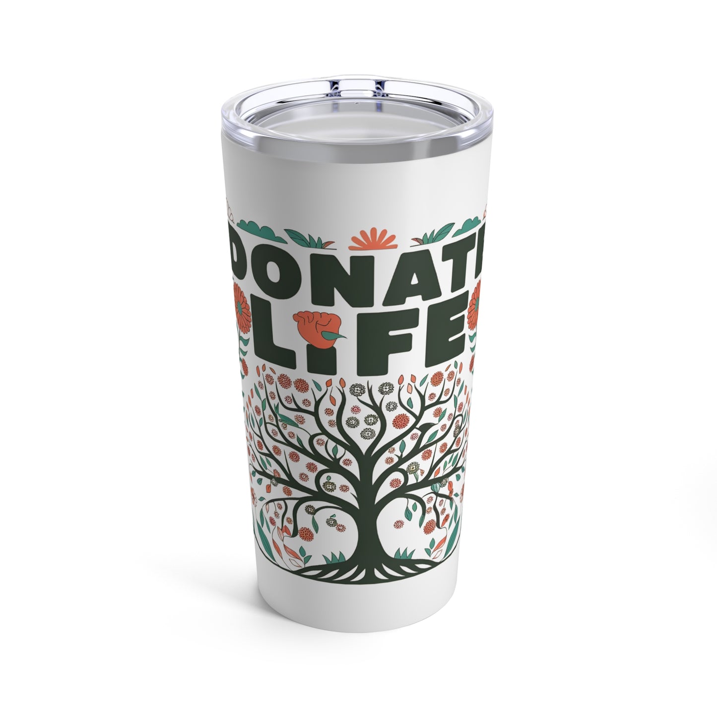 Donate Life Tree Insulated Tumbler 20oz, Organ Transplant Travel Mug