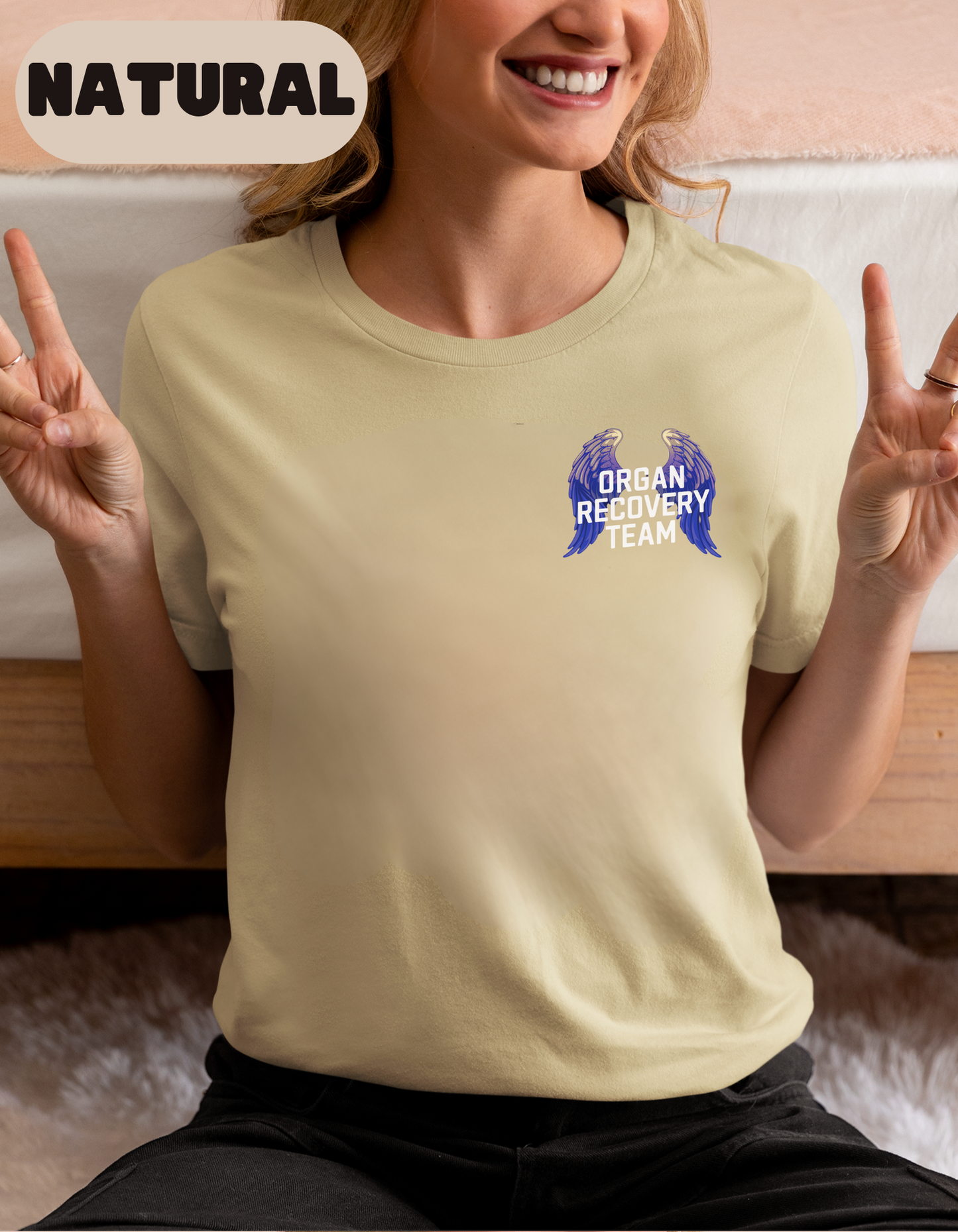 Organ Recovery Team T Shirt, Angel Wings
