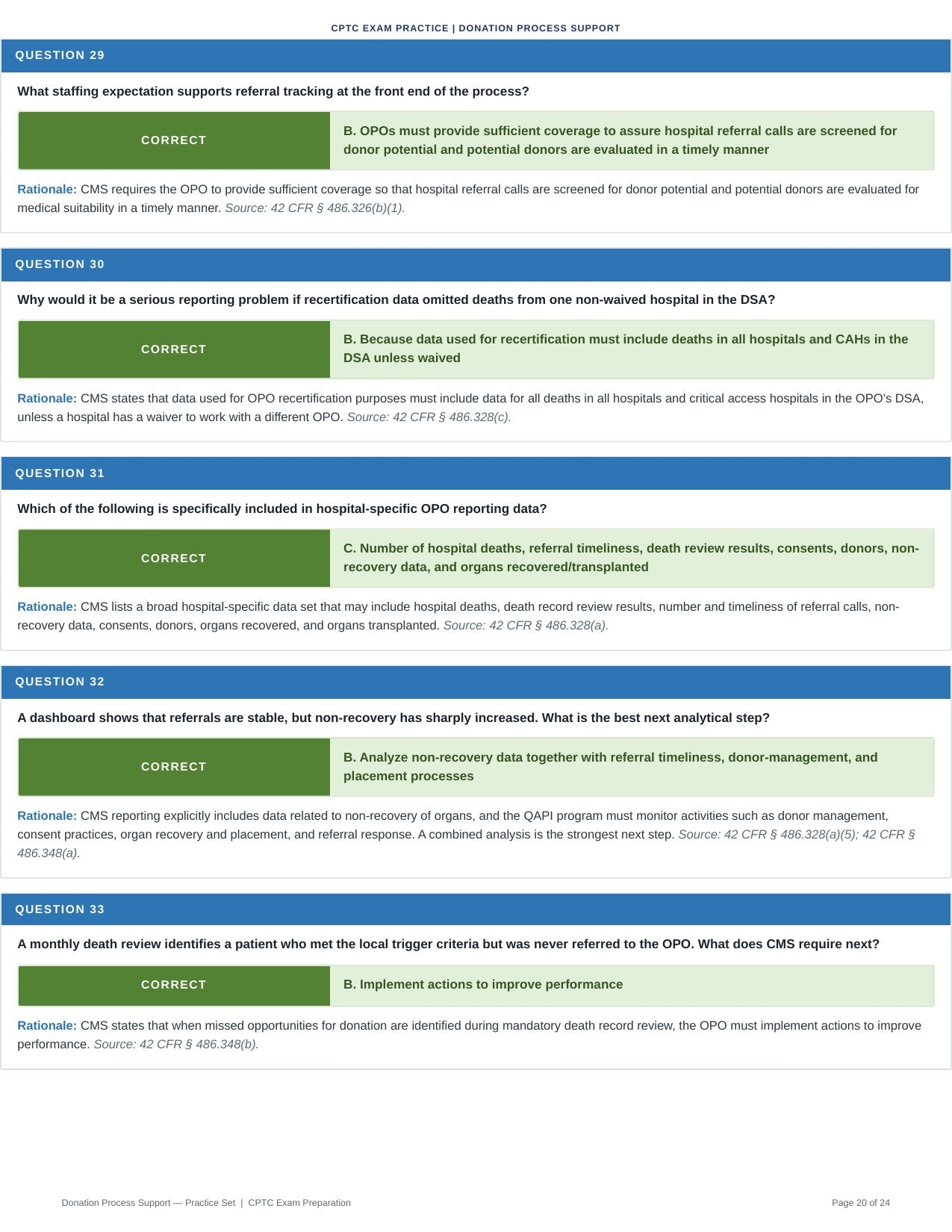 Donation Process Support - 50 CPTC Exam Practice Questions (July 2026 Edition)