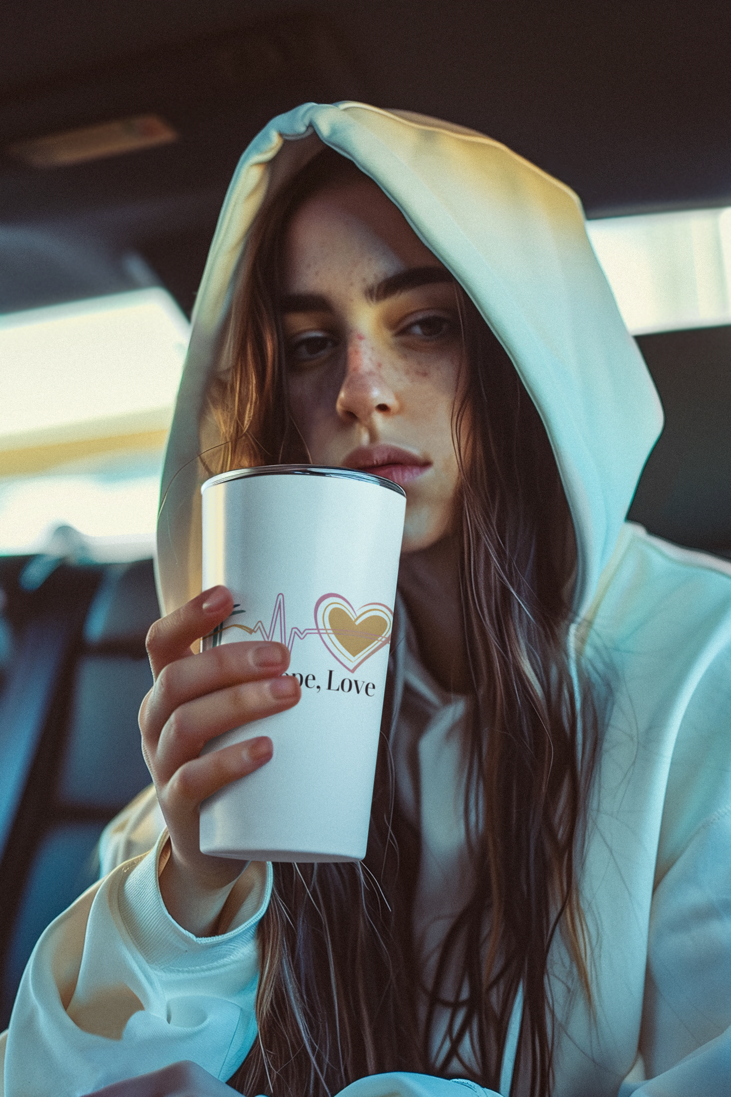 Faith Hope Love, Inspirational 20oz Stainless Steel Tumbler