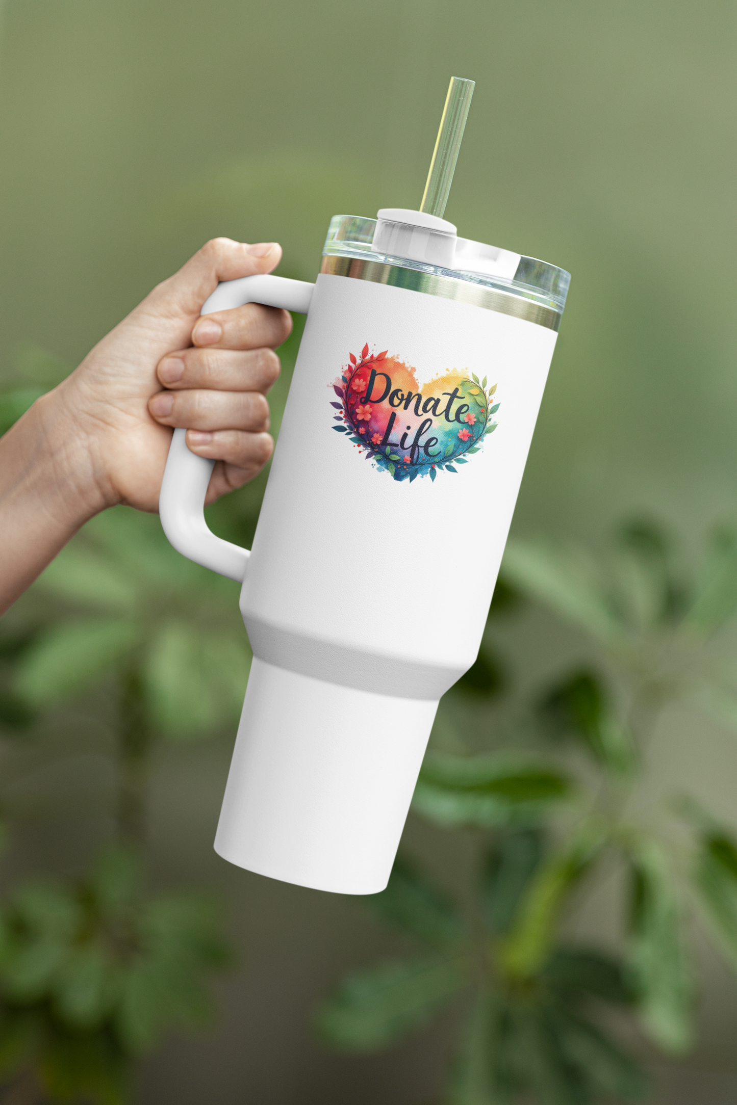 Donate Life, Heart with Branches, Insulated Travel Mug, 40oz