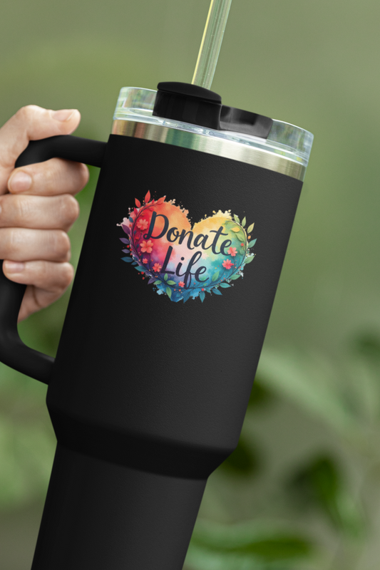 Donate Life, Heart with Branches, Insulated Travel Mug, 40oz