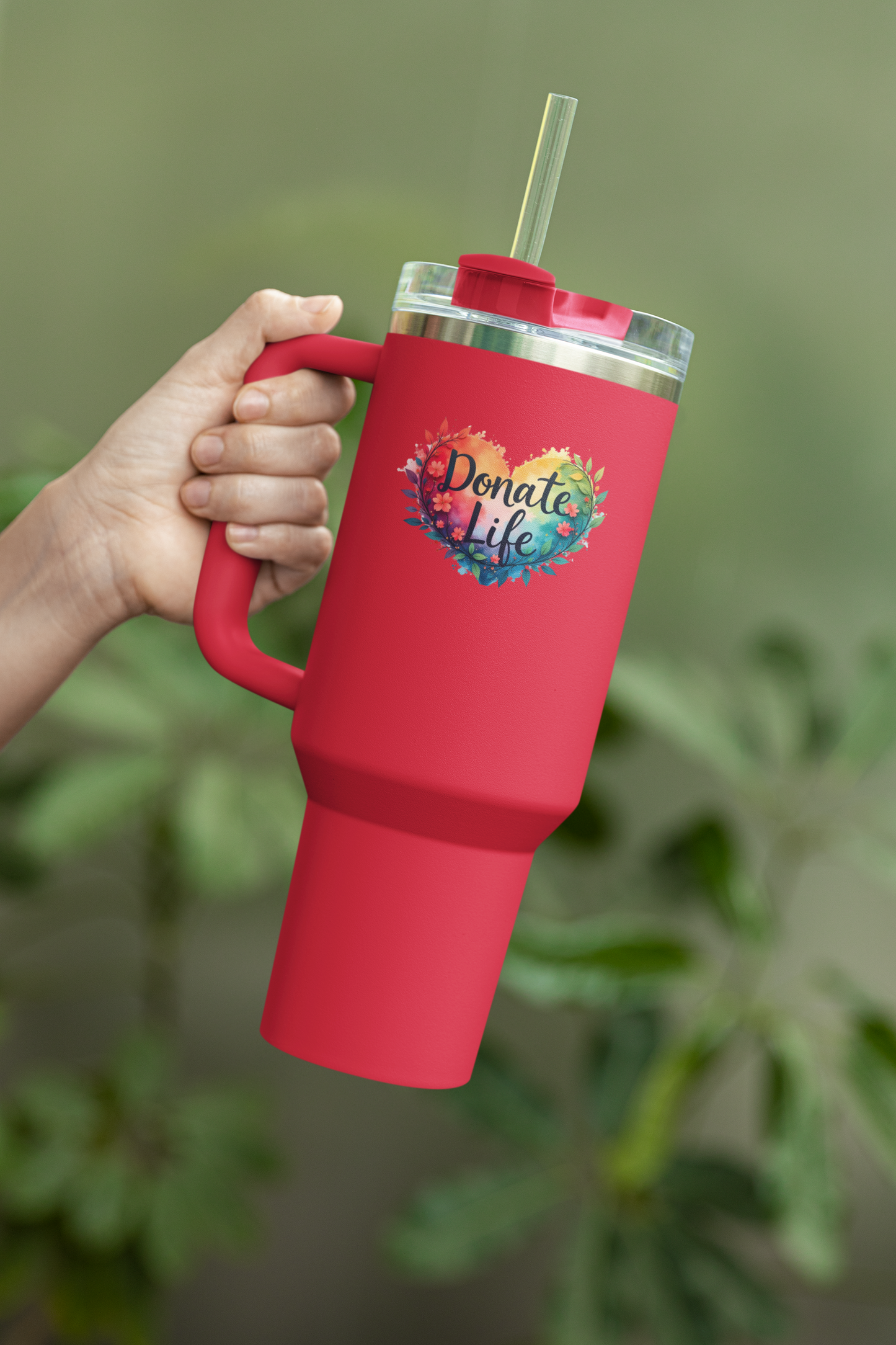 Donate Life, Heart with Branches, Insulated Travel Mug, 40oz