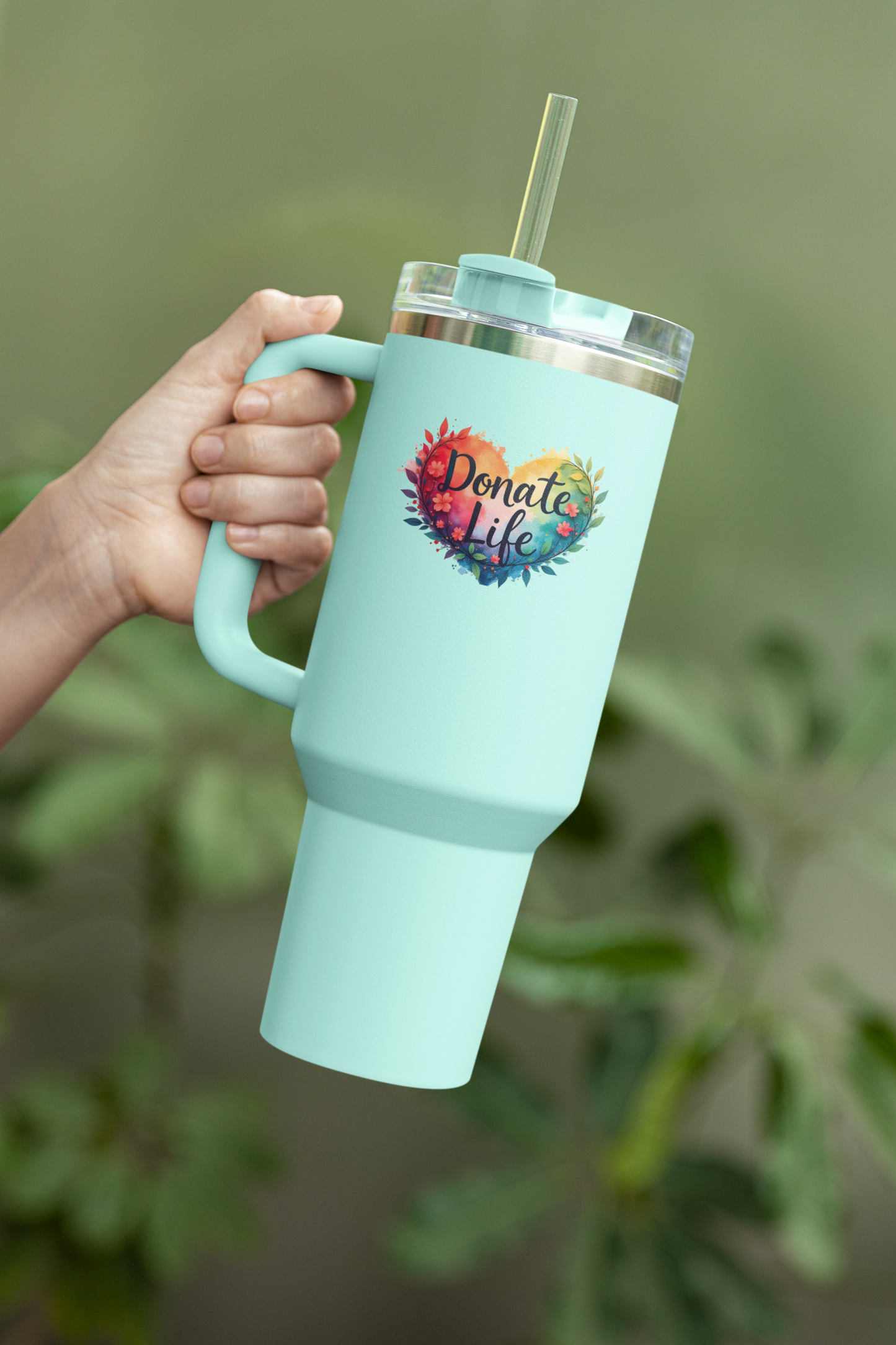 Donate Life, Heart with Branches, Insulated Travel Mug, 40oz