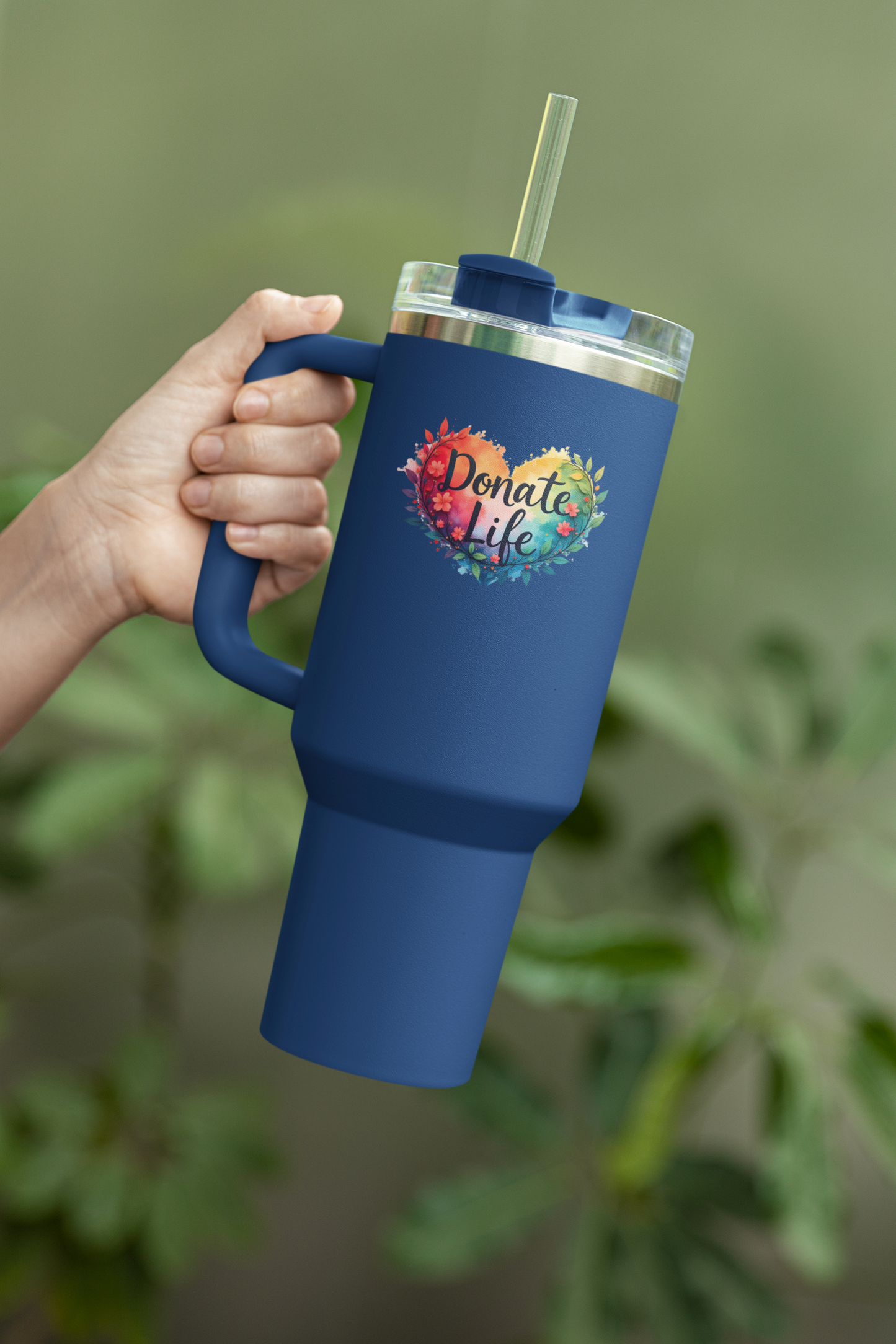 Donate Life, Heart with Branches, Insulated Travel Mug, 40oz