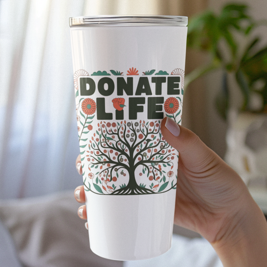 Donate Life Tree Insulated Tumbler 20oz, Organ Transplant Travel Mug