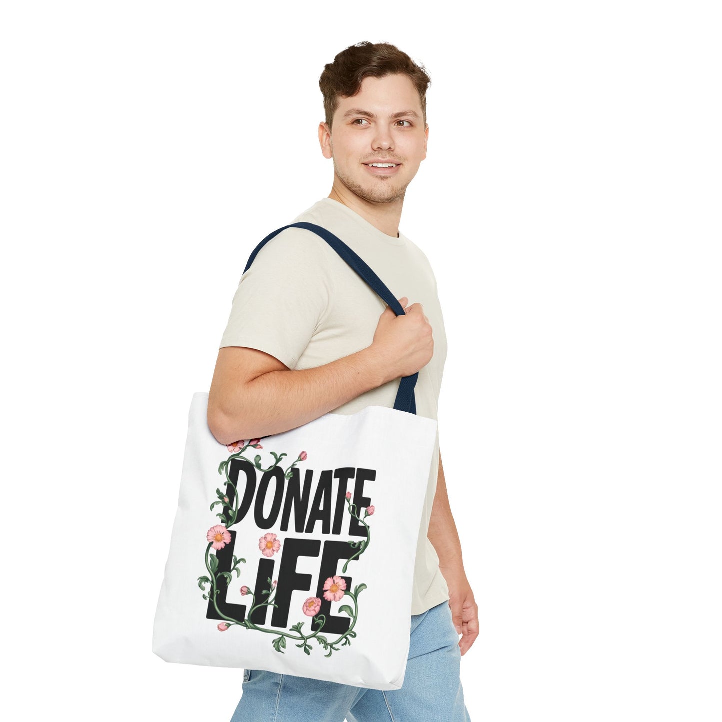 Floral Donate Life Tote Bag