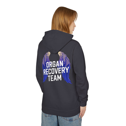 Organ Recovery Team Comfort Colors Hoodie Sweatshirt, Angel Wings