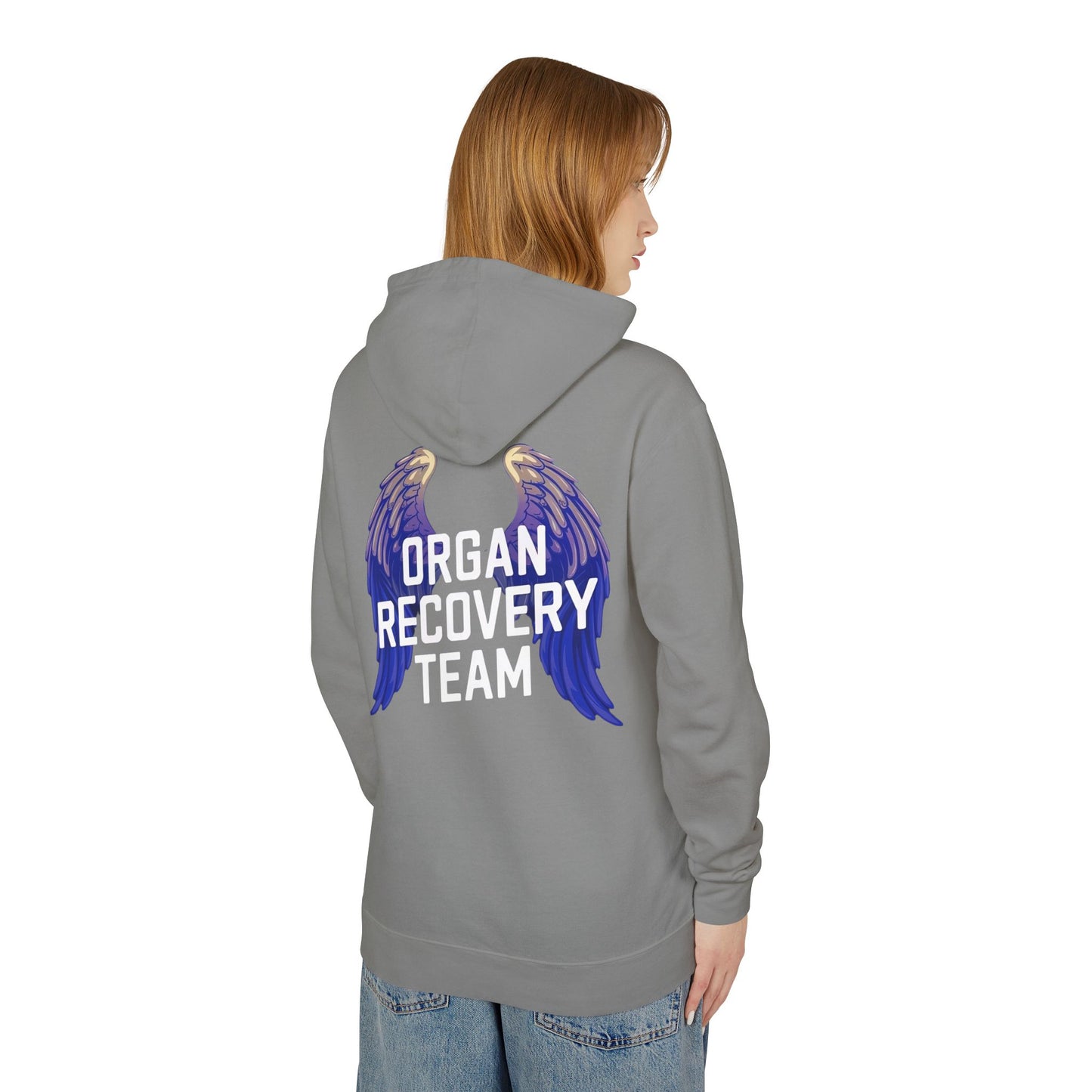 Organ Recovery Team Comfort Colors Hoodie Sweatshirt, Angel Wings