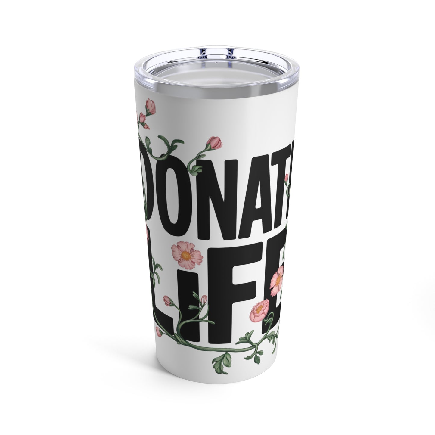 Floral Donate Life Insulated Tumbler 20oz, Organ Donation Mug