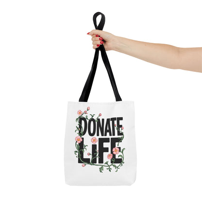 Floral Donate Life Tote Bag