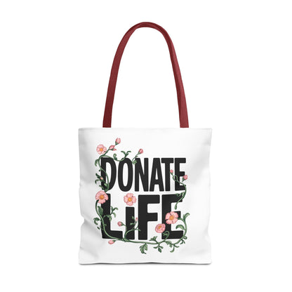 Floral Donate Life Tote Bag