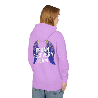 Organ Recovery Team Comfort Colors Hoodie Sweatshirt, Angel Wings