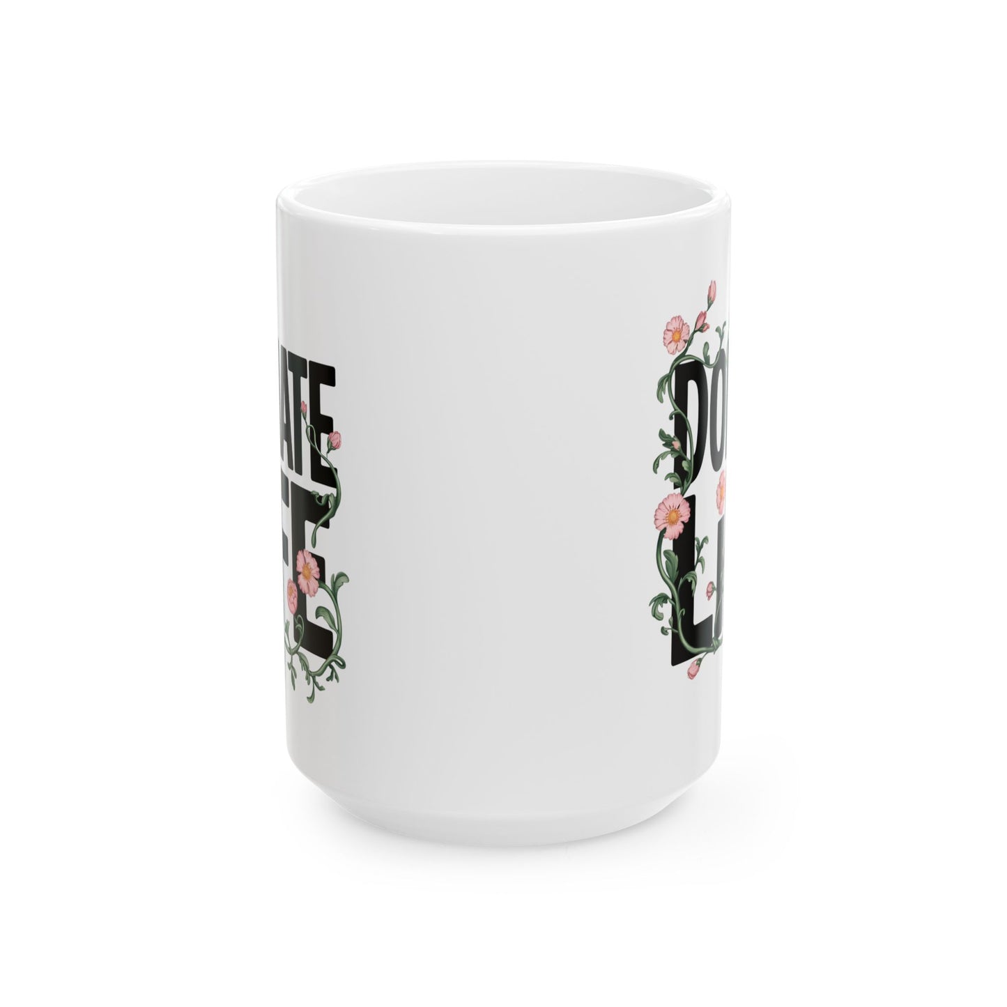 Floral Donate Life Mug, Organ Donation Gift