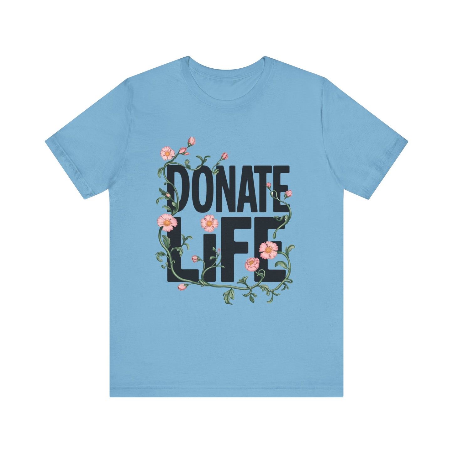 Floral Donate Life Shirt, Organ Donation T Shirt