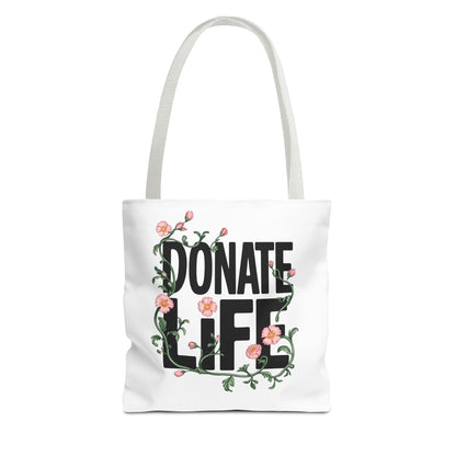 Floral Donate Life Tote Bag