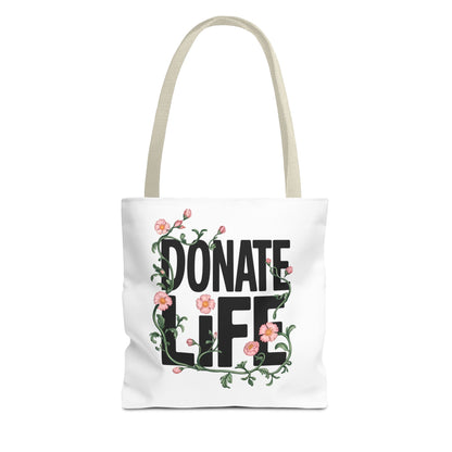 Floral Donate Life Tote Bag