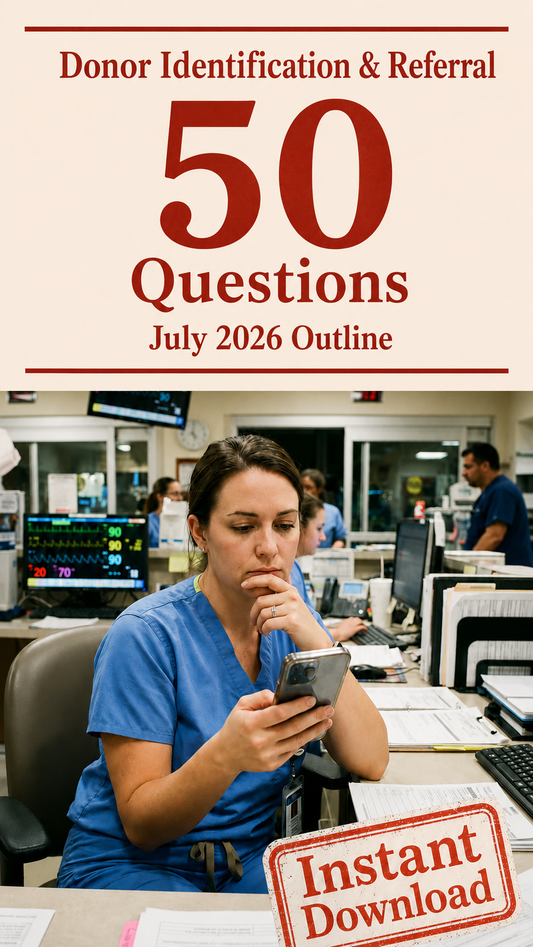 Donor Identification & Referral - 50 CPTC Practice Questions (July 2026 Edition)