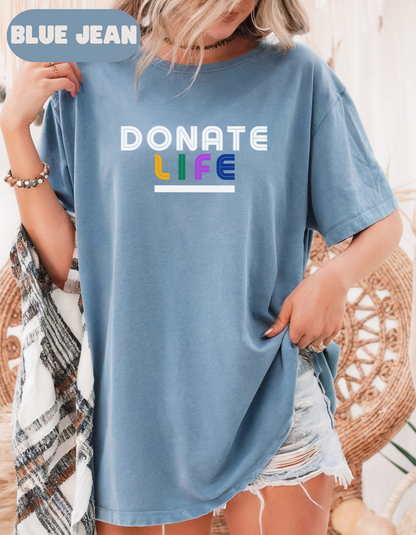 Retro Donate Life Shirt, Organ Donation Shirt, Transplant Awareness Tee, Living Donor Gift, Kidney Liver Lung Heart Transplant Survivor