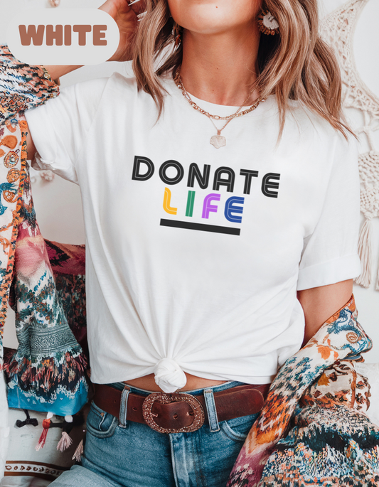 Retro Donate Life Shirt, Organ Donation Shirt, Transplant Awareness Tee, Living Donor Gift, Kidney Liver Lung Heart Transplant Survivor