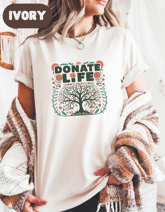Donate Life Shirt, Organ Donation Awareness Tee, Transplant Survivor Gift, Living Donor Shirt, Kidney Liver Lung Heart Transplant T-Shirt