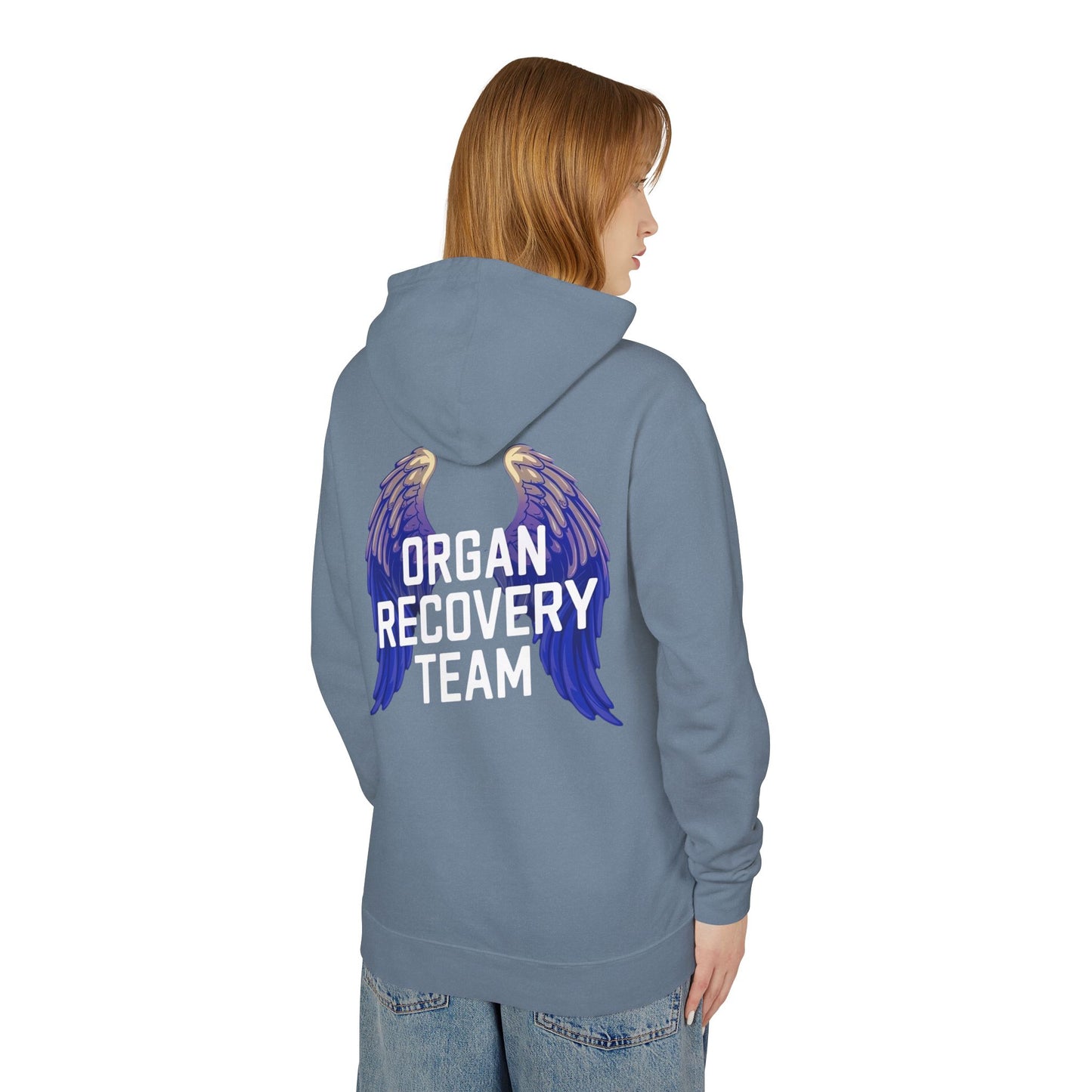 Organ Recovery Team Comfort Colors Hoodie Sweatshirt, Angel Wings