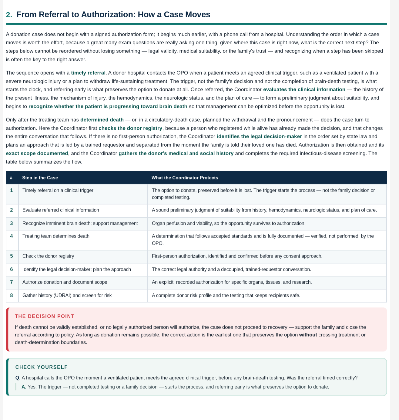 Donor Authorization & Brain Death - CPTC Exam Study Guide (2026 Edition)