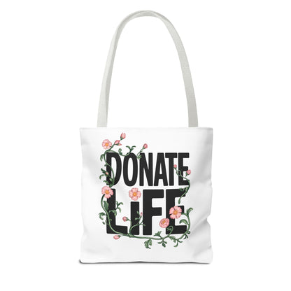 Floral Donate Life Tote Bag