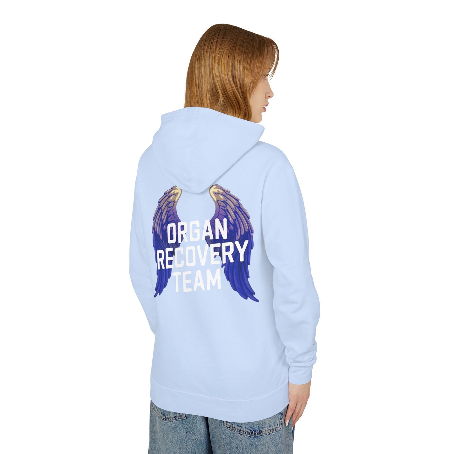 Organ Recovery Team Comfort Colors Hoodie Sweatshirt, Angel Wings