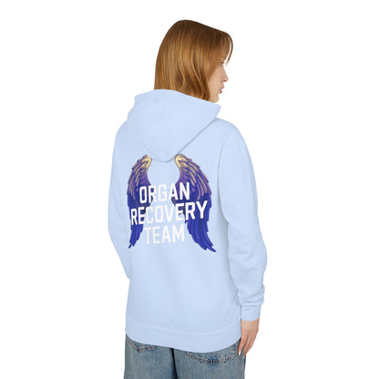 Organ Recovery Team Comfort Colors Hoodie Sweatshirt, Angel Wings