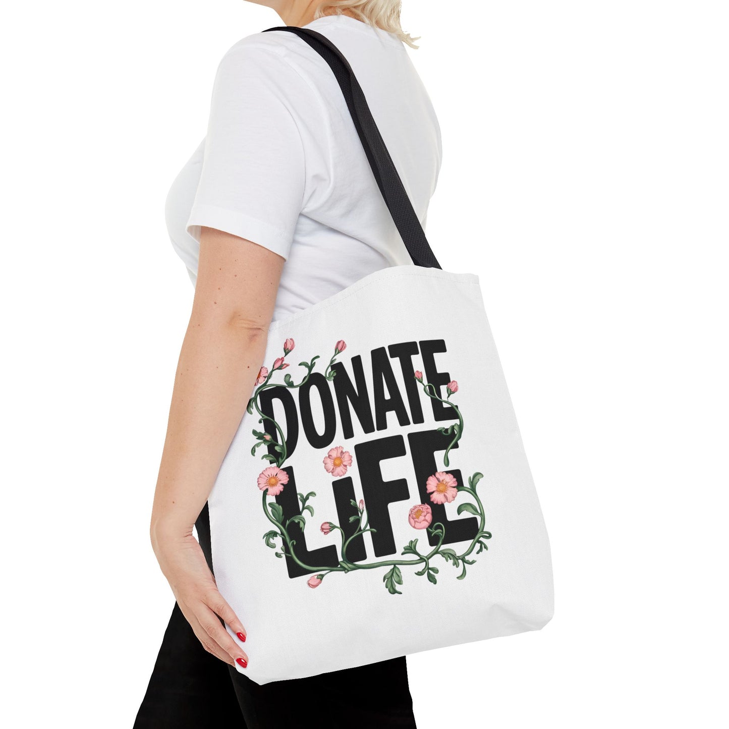 Floral Donate Life Tote Bag