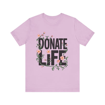 Floral Donate Life Shirt, Organ Donation T Shirt