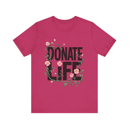 Floral Donate Life Shirt, Organ Donation T Shirt