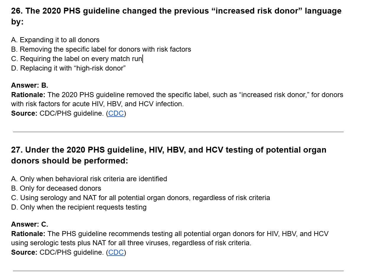 Donor Authorization & Brain Death - 50 CPTC Exam Practice Questions – July 2026 Updated Outline
