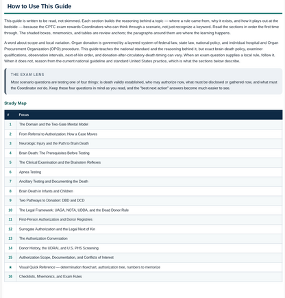 Donor Authorization & Brain Death - CPTC Exam Study Guide (2026 Edition)