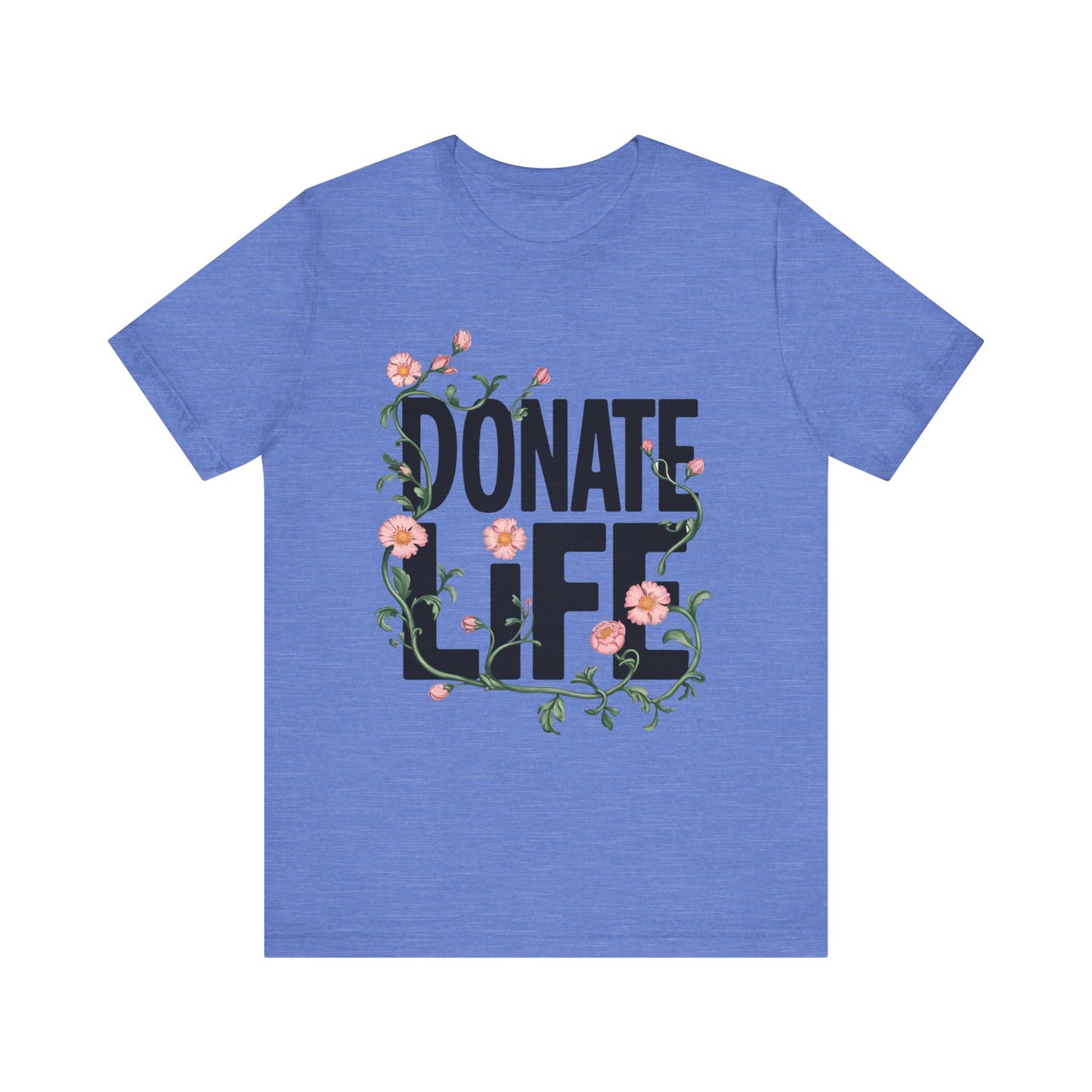 Floral Donate Life Shirt, Organ Donation T Shirt