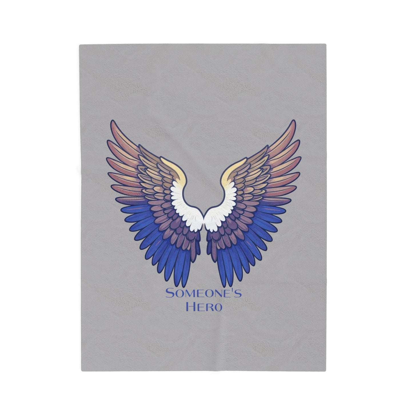 “Someone’s Hero” Angel Wings Organ Donor Memorial Comfort Blanket, Organ Donation Memorial Blanket, Veleveteen Plush