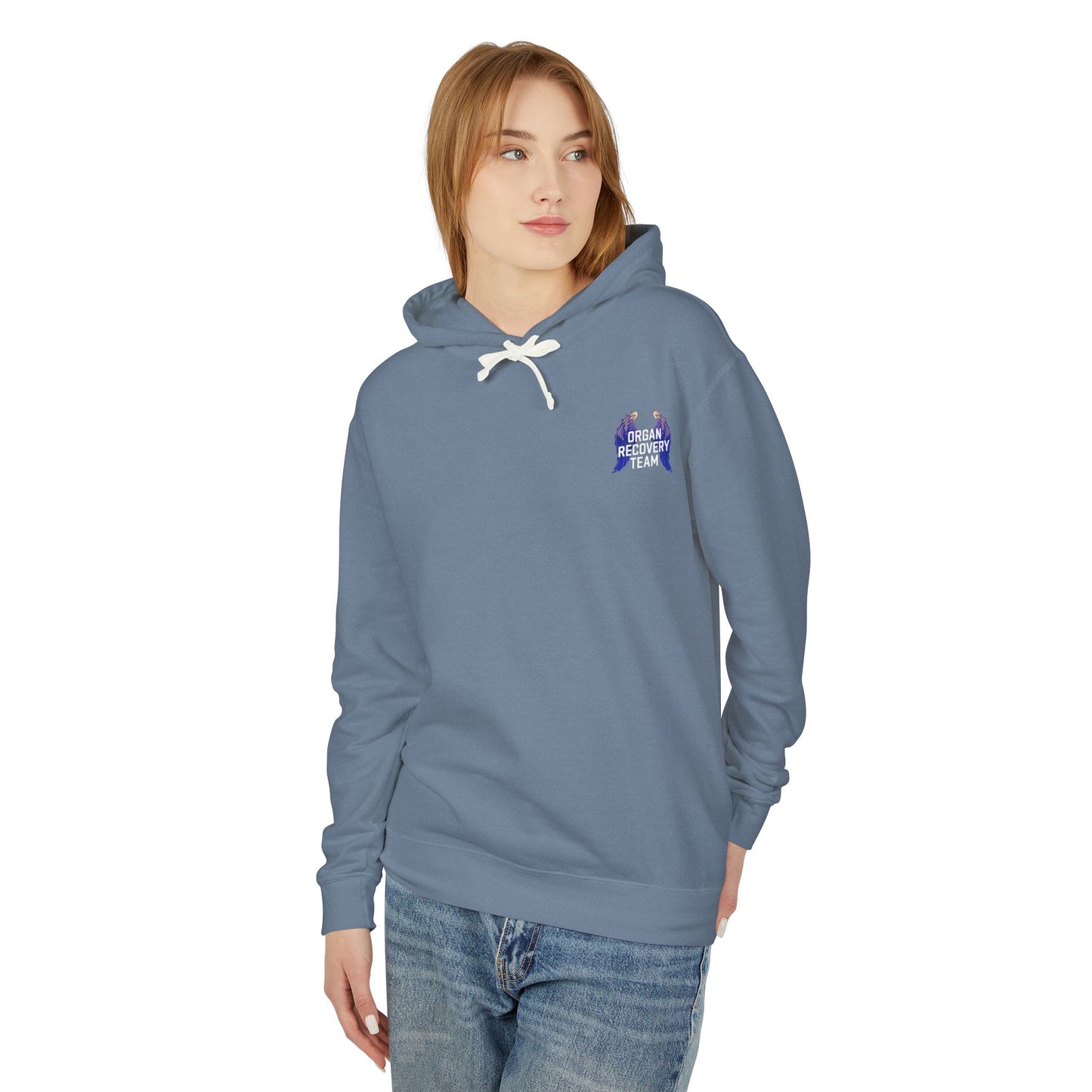 Organ Recovery Team Comfort Colors Hoodie Sweatshirt, Angel Wings
