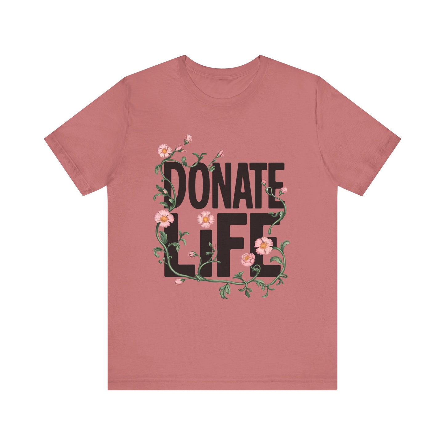 Floral Donate Life Shirt, Organ Donation T Shirt