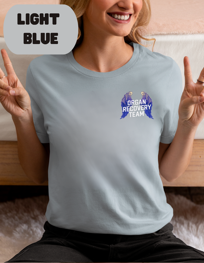 Organ Recovery Team T Shirt, Angel Wings