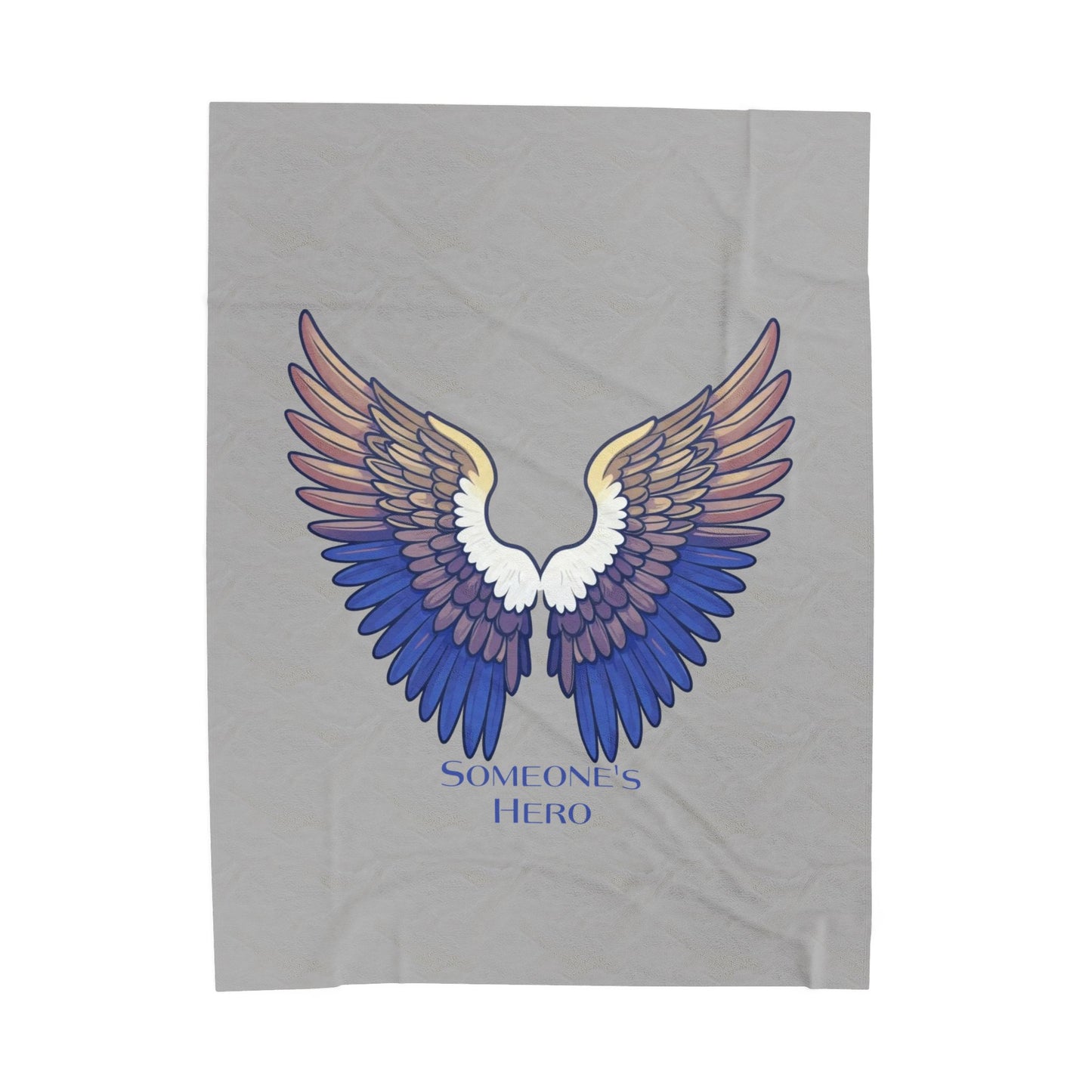 “Someone’s Hero” Angel Wings Organ Donor Memorial Comfort Blanket, Organ Donation Memorial Blanket, Veleveteen Plush
