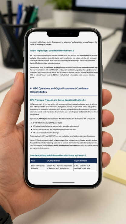 Normothermic Regional Perfusion (NRP) in DCD Recovery - Study Guide (2026 Edition)