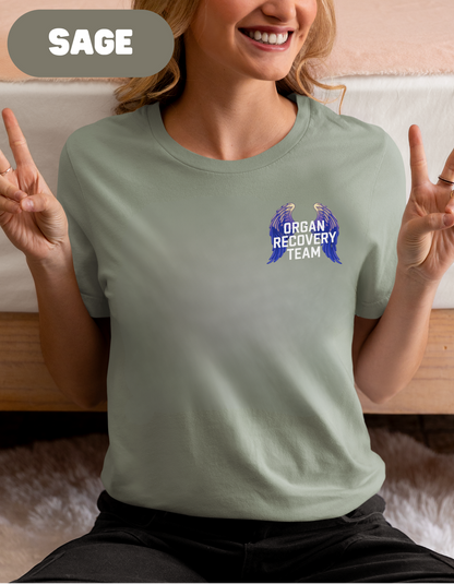 Organ Recovery Team T Shirt, Angel Wings