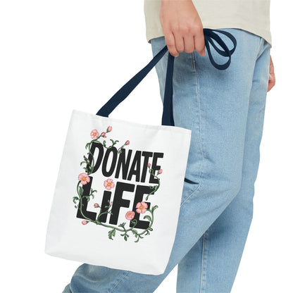 Floral Donate Life Tote Bag